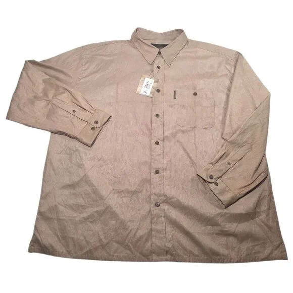 ​Weatherproof Mens XXL Houndstooth Shirt Brown Tech Nylon Shacket GrandpaCore... - Picture 2 of 7